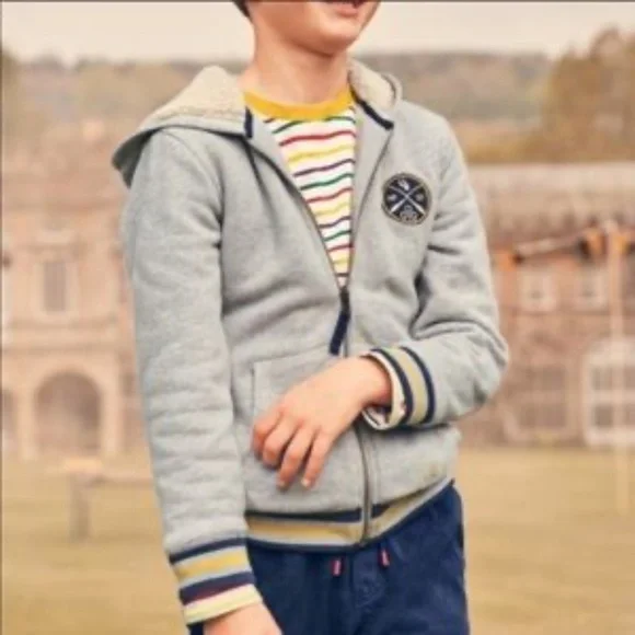 Mini Boden Harry Potter Seeker Zip Up Hoodie Sherpa Lined Kids size 9-10 - Picture 4 of 15